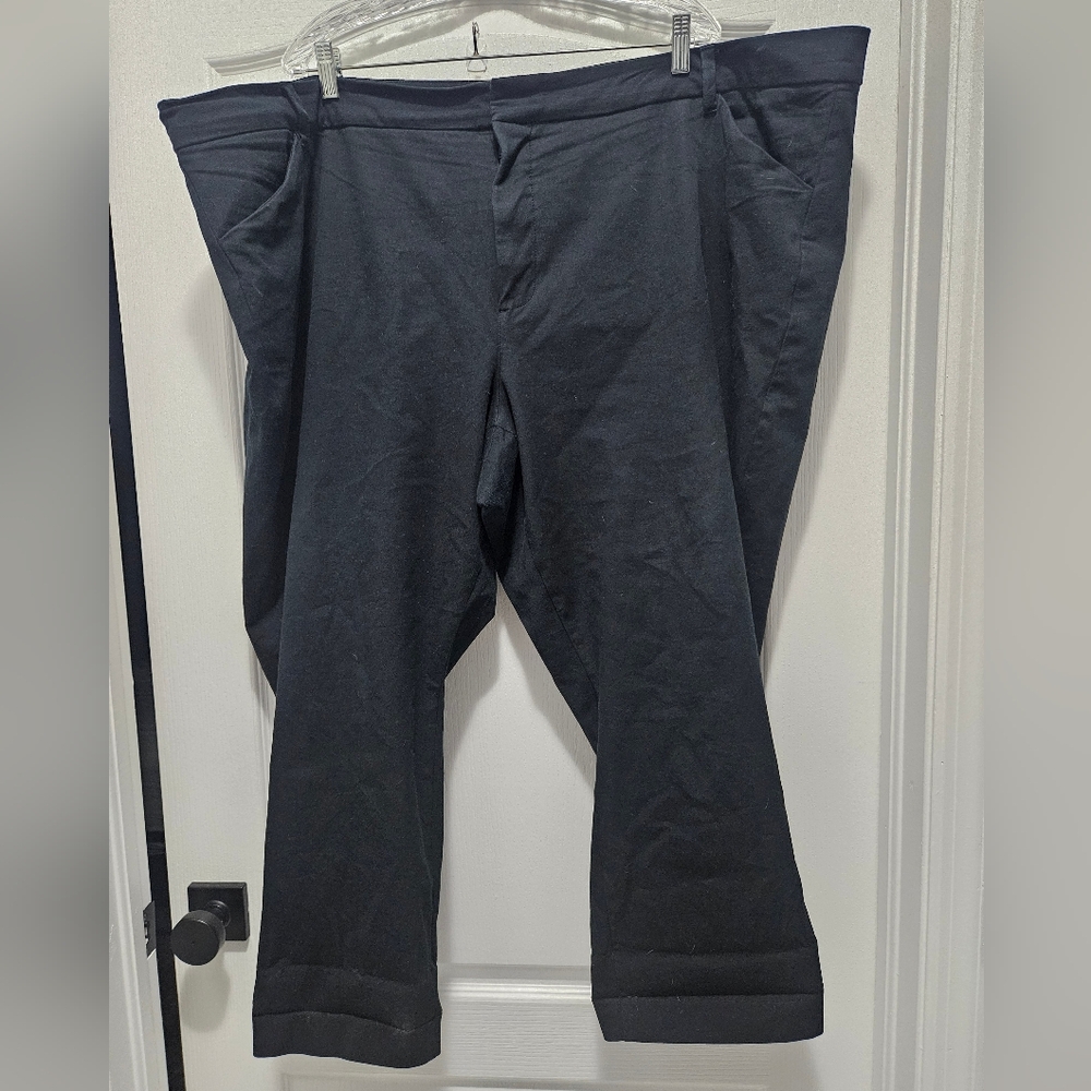 EUC Old Navy mid rise pixie skinny black pants 30 5xl